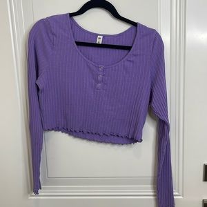 Purple Long Sleeve Top - BP - Large